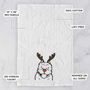 American Bully Reindeer Antler Red Nose Dog  Breed Tea Towel - 50+ Breeds