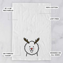 Bichon Frise Reindeer Antler Red Nose Dog  Breed Tea Towel - 50+ Breeds