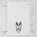 Border Collie Reindeer Antler Red Nose Dog  Breed Tea Towel - 50+ Breeds