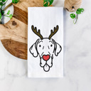 Great Dane Reindeer Antler Red Nose Dog  Breed Tea Towel - 50+ Breeds