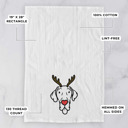 Great Dane Reindeer Antler Red Nose Dog  Breed Tea Towel - 50+ Breeds