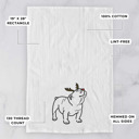 English Bulldog Reindeer Antler Red Nose Dog  Breed Tea Towel - 50+ Breeds