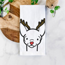 Chihuahua Reindeer Antler Red Nose Dog  Breed Tea Towel - 50+ Breeds