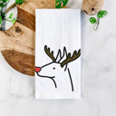Doberman Reindeer Antler Red Nose Dog  Breed Tea Towel - 50+ Breeds