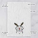Golden Retriever 2 Reindeer Antler Red Nose Dog  Breed Tea Towel - 50+ Breeds