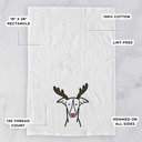 Greyhound Reindeer Antler Red Nose Dog  Breed Tea Towel - 50+ Breeds