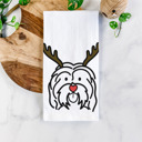Havanese Reindeer Antler Red Nose Dog  Breed Tea Towel - 50+ Breeds