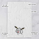 Havapoo Reindeer Antler Red Nose Dog  Breed Tea Towel - 50+ Breeds
