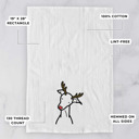 Italian Greyhound Reindeer Antler Red Nose Dog  Breed Tea Towel - 50+ Breeds