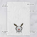 Labrador Retriever Reindeer Antler Red Nose Dog  Breed Tea Towel - 50+ Breeds