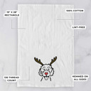Labradoodle Reindeer Antler Red Nose Dog  Breed Tea Towel - 50+ Breeds