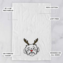 Shih Tzu Reindeer Antler Red Nose Dog  Breed Tea Towel - 50+ Breeds