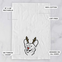 Corgi Reindeer Antler Red Nose Dog  Breed Tea Towel - 50+ Breeds