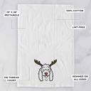 Coton de Tulear Reindeer Antler Red Nose Dog  Breed Tea Towel - 50+ Breeds
