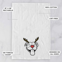 Pitbull Reindeer Antler Red Nose Dog  Breed Tea Towel - 50+ Breeds