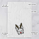 Yorkie Reindeer Antler Red Nose Dog  Breed Tea Towel - 50+ Breeds