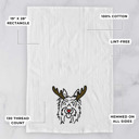 Silky Terrier Reindeer Antler Red Nose Dog  Breed Tea Towel - 50+ Breeds