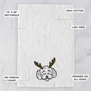 Toy Poodle Reindeer Antler Red Nose Dog  Breed Tea Towel - 50+ Breeds