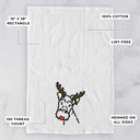 Wire Fox Terrier Reindeer Antler Red Nose Dog  Breed Tea Towel - 50+ Breeds