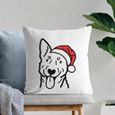 Australian Cattle Dog Doodled Santa Hat Dog Breed Throw Pillow Cover -50+ Breeds