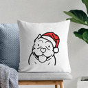 American Bully Doodled Santa Hat Dog Breed Throw Pillow Cover -50+ Breeds