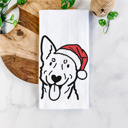 Australian Cattle Dog Doodled Santa Hat Dog  Breed Tea Towel - 50+ Breeds