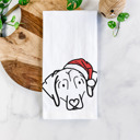 Beagle Doodled Santa Hat Dog  Breed Tea Towel - 50+ Breeds