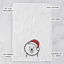 Bichon Frise Doodled Santa Hat Dog  Breed Tea Towel - 50+ Breeds