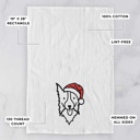 Border Collie Doodled Santa Hat Dog  Breed Tea Towel - 50+ Breeds