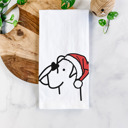 Boxer Doodled Santa Hat Dog  Breed Tea Towel - 50+ Breeds