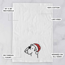 Boxer Doodled Santa Hat Dog  Breed Tea Towel - 50+ Breeds