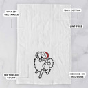 Golden Retriever Doodled Santa Hat Dog  Breed Tea Towel - 50+ Breeds