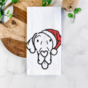 Great Dane Doodled Santa Hat Dog  Breed Tea Towel - 50+ Breeds