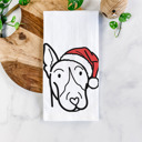 Bull Terrier Doodled Santa Hat Dog  Breed Tea Towel - 50+ Breeds