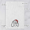 Cavalier King Charles Doodled Santa Hat Dog  Breed Tea Towel - 50+ Breeds