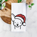 Chihuahua Doodled Santa Hat Dog  Breed Tea Towel - 50+ Breeds