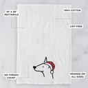 Doberman Doodled Santa Hat Dog  Breed Tea Towel - 50+ Breeds