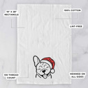 French Bulldog Doodled Santa Hat Dog  Breed Tea Towel - 50+ Breeds