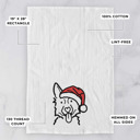 German Shepherd Doodled Santa Hat Dog  Breed Tea Towel - 50+ Breeds