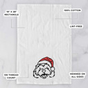 Cavachon Doodled Santa Hat Dog  Breed Tea Towel - 50+ Breeds