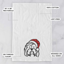 Havanese Doodled Santa Hat Dog  Breed Tea Towel - 50+ Breeds