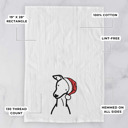 Italian Greyhound Doodled Santa Hat Dog  Breed Tea Towel - 50+ Breeds