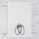 Poodle Doodled Santa Hat Dog  Breed Tea Towel - 50+ Breeds