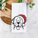 Labrador Retriever Doodled Santa Hat Dog  Breed Tea Towel - 50+ Breeds