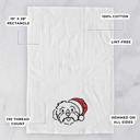 Shih Tzu Doodled Santa Hat Dog  Breed Tea Towel - 50+ Breeds