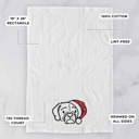 Puggle Doodled Santa Hat Dog  Breed Tea Towel - 50+ Breeds