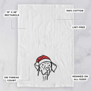Vizsla Doodled Santa Hat Dog  Breed Tea Towel - 50+ Breeds