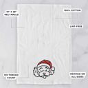 Toy Poodle Doodled Santa Hat Dog  Breed Tea Towel - 50+ Breeds