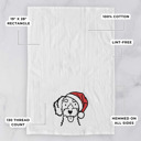 Schnoodle Doodled Santa Hat Dog  Breed Tea Towel - 50+ Breeds