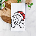 Springer Spaniel Doodled Santa Hat Dog  Breed Tea Towel - 50+ Breeds